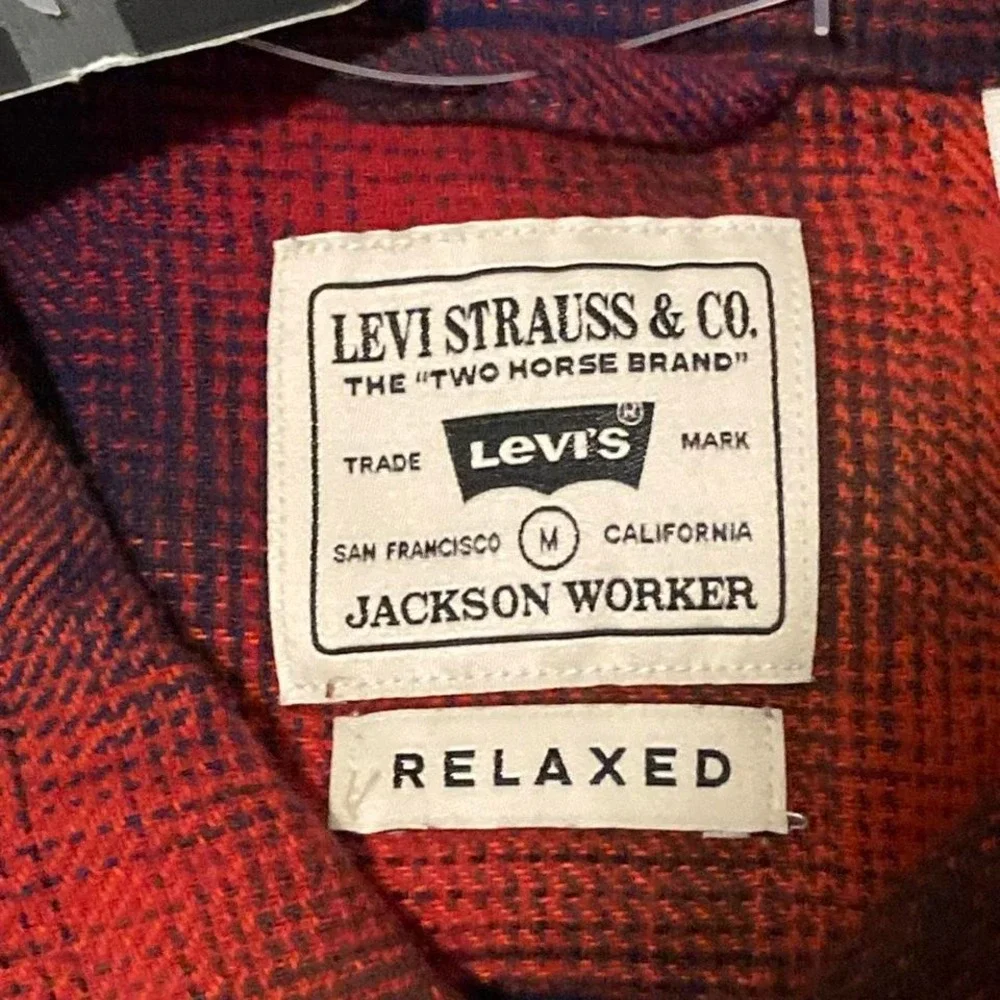 NWT Levi's The Worker relaxed‎ fit flannel soft brushed cotton mens M/22